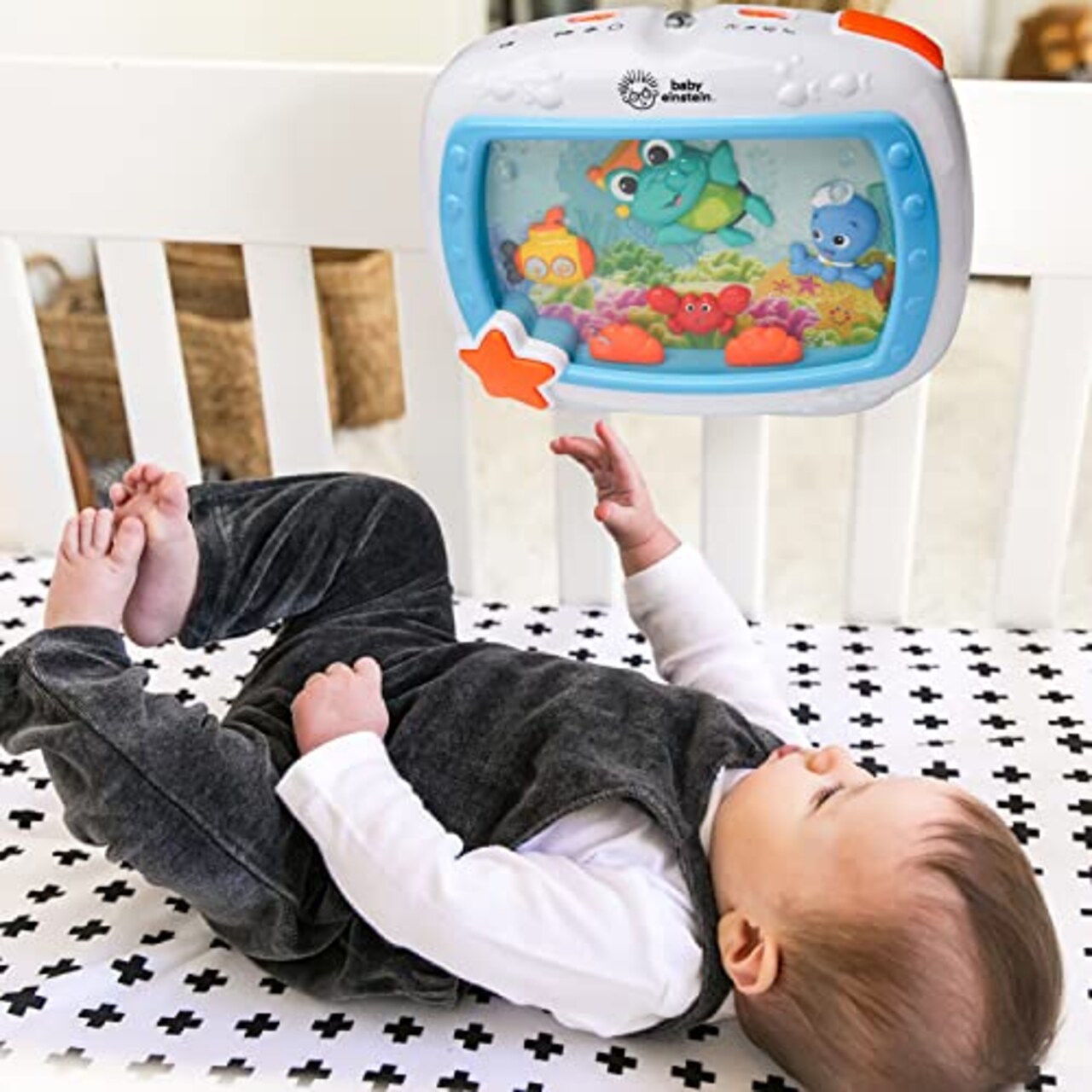 Soother Musical Crib Toy and Sound Machine for Newborns and Up